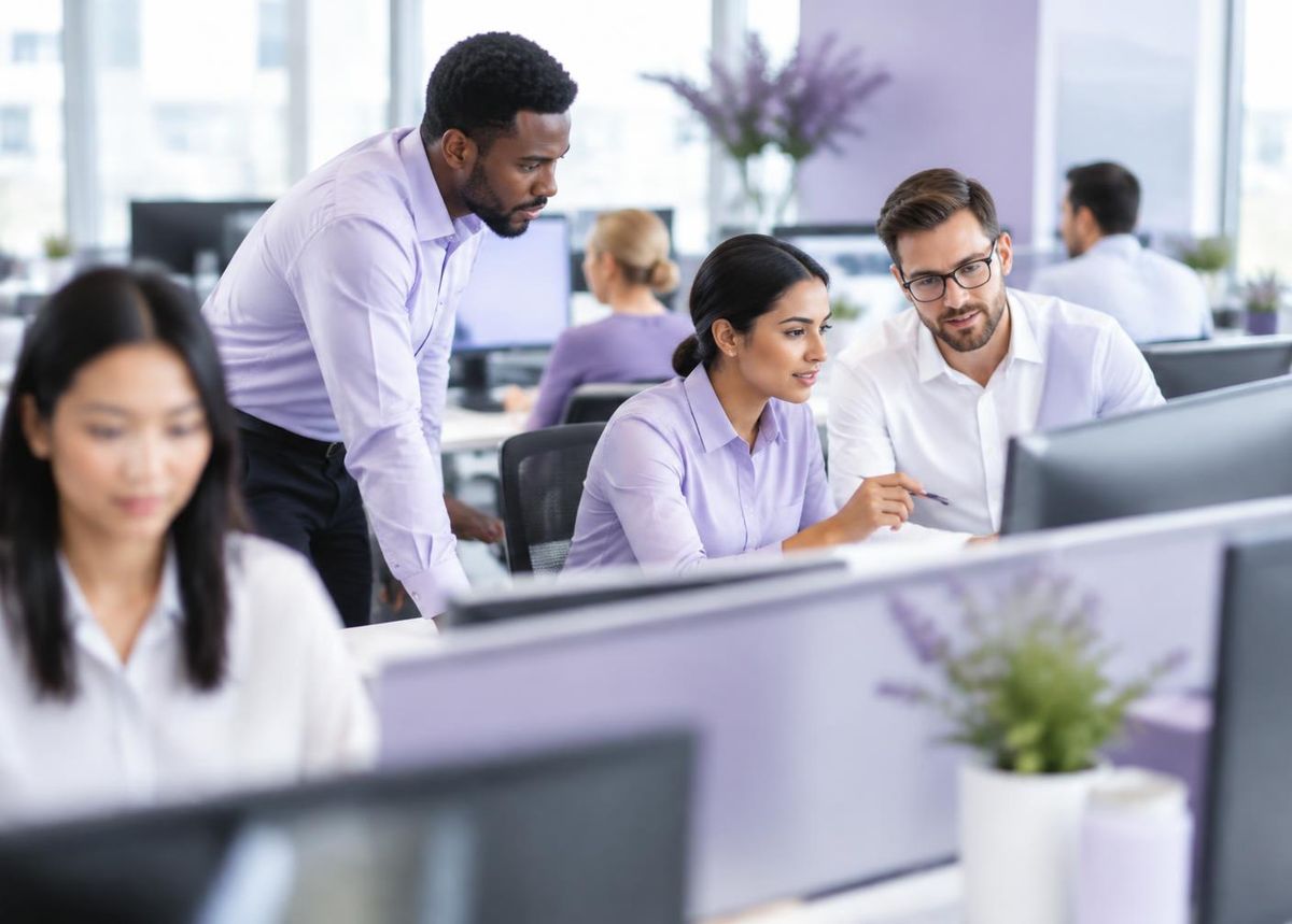 Finance team working together on the monthly close